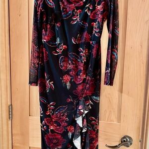Elegant Floral Long Sleeve Dress
